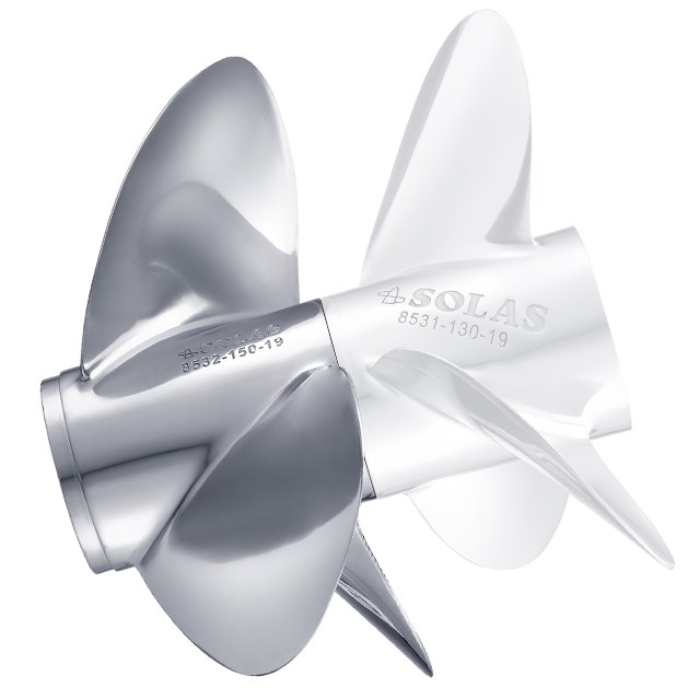 Volvo Penta Dual Front Stainless Steel (15.5 x 23") Solas RH Propeller, 8532-155-23 for marine