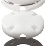 Blue Sea Side Entry CableClam White Max Cable Dia 0.28in With Stainless Steel Cover