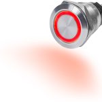 Blue Sea 4162 10A Push Button LED Ring Switch Off-On Red