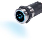 Blue Sea 4180 15A Push Button Backlit Switch Off-On