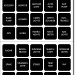 Blue Sea 4215 Label Kit DC H2O 30 Square Black V1