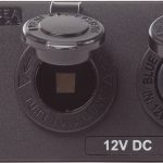 Blue Sea Water-Resistant 12V 15A Circuit Accessory Panel with 12v Socket and Dual USB