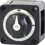 Blue Sea M-Series Battery Switch On/Off Black with Knob