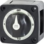 Blue Sea M-Series Battery Switch On/Off/On/Both with Knob Black