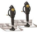 Lenco 9"x12" Standard Mount Trim Tab Kit 12v Electro Polished