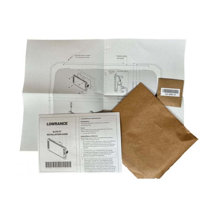 Lowrance Flush Mount Kit For Elite FS 9