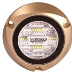 Lumitec Seablaze X2 Spectrum RGBW LED Surface Mount Bronze Housing 12/24v