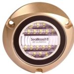 Lumitec Seablaze X2 Dual Color Blue/White LED Surface Mount Bronze Housing 12/24v