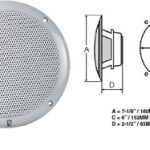 Polyplanar MA-4056 Spkr White 6"  Round Flush Mount