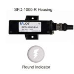Talos SFD1000R White Round Flush Mount Lightning Detector with 3ft Cable