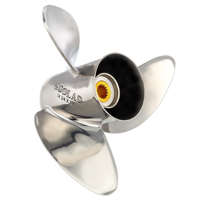 Stainless and aluminium boat propeller