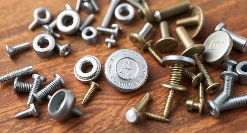 Various boat hardware and fasteners, including Outboard Lower Units and Propellers, essential for boat maintenance and safety.