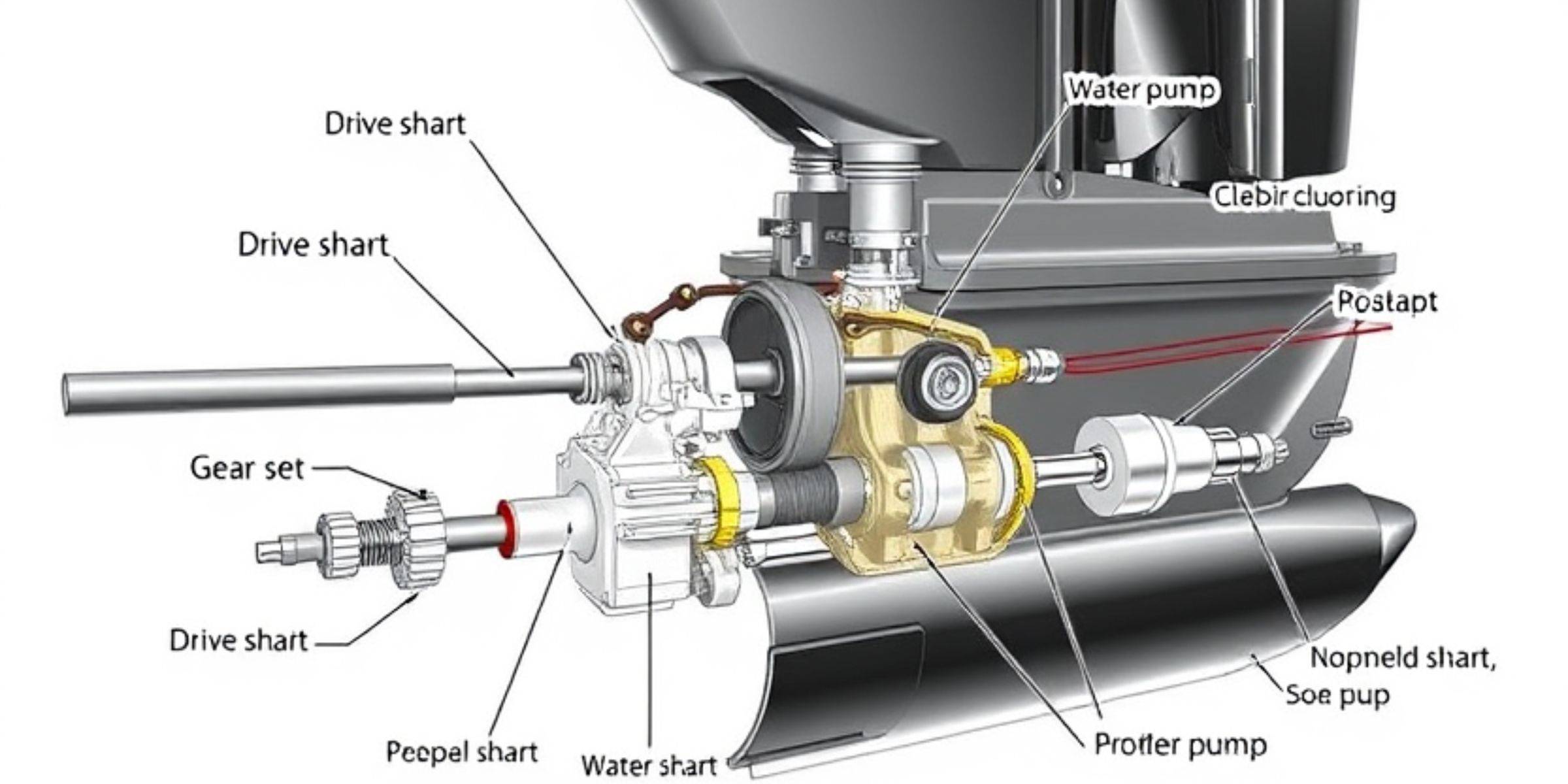 Efficient outboard lower unit power