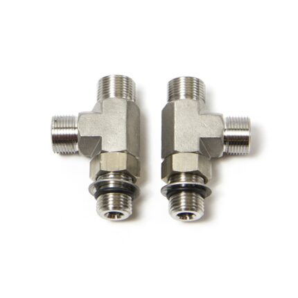 ORB TEE 3/8"TUBE VRT 2PK