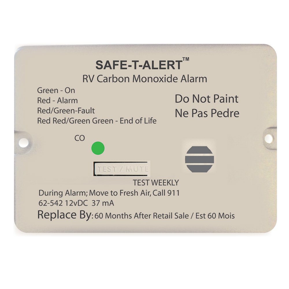 105522XL.jpg Safe-T-Alert 62 Series Carbon Monoxide Alarm - 12V - RV Flush Mount - White - Image 1