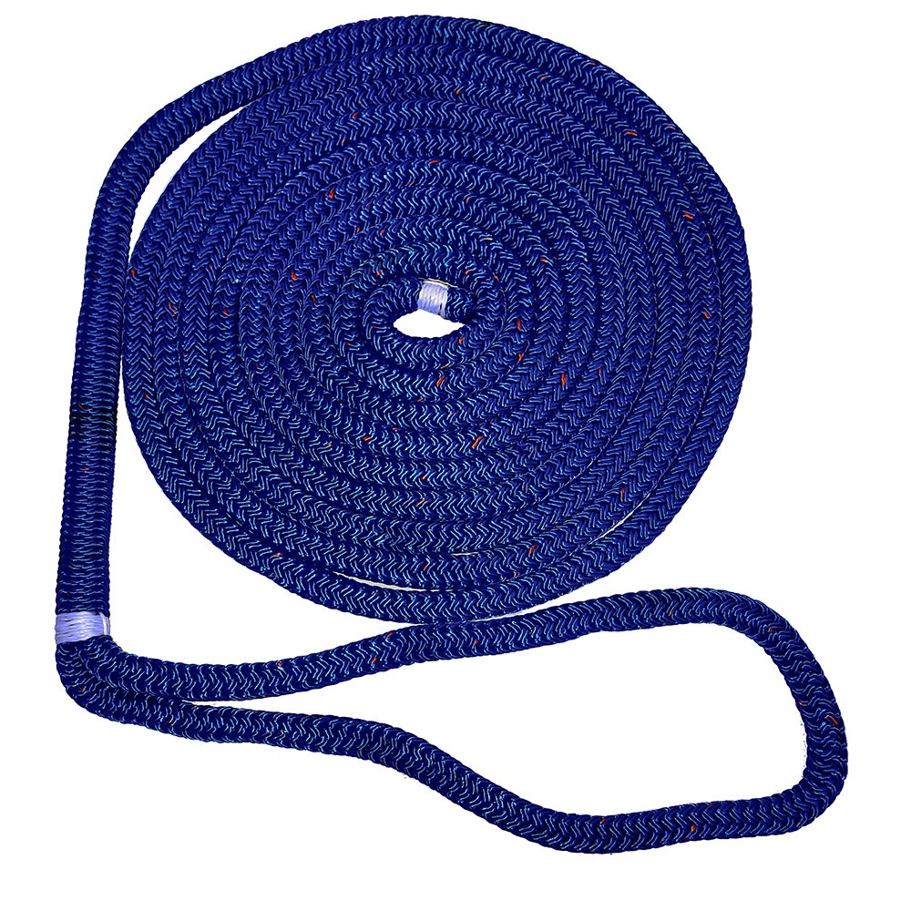 76589XL.jpg New England Ropes 1/2" Double Braid Dock Line - Blue w/Tracer - 15' - Image 1