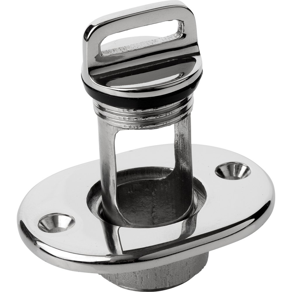 80048XL.jpg Sea-Dog Oblong Captive Garboard Drain & Plug - 316 Stainless Steel - Image 1