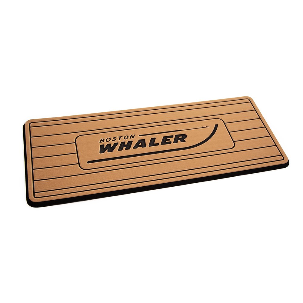 88192XL.jpg SeaDek Boston Whaler Helm Pad - Mocha/Black Brushed w/Routed Teak Lines - Image 1