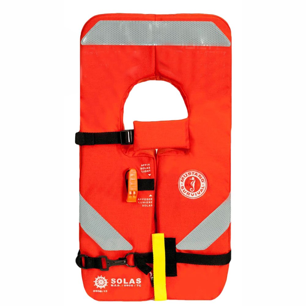 93427XL.jpg Mustang SOLAS Type 1 Adult Life Jacket - Orange - Image 1