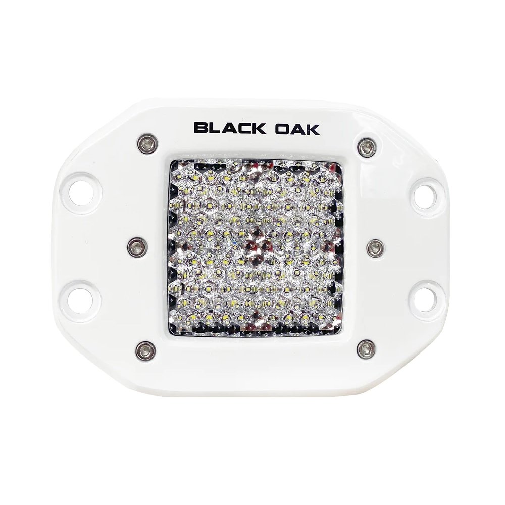 95881XL.jpg Black Oak 2" Marine Flush Mount LED Pod Light - Diffused Optics - White Housing - Pro Series 3.0 - Image 1