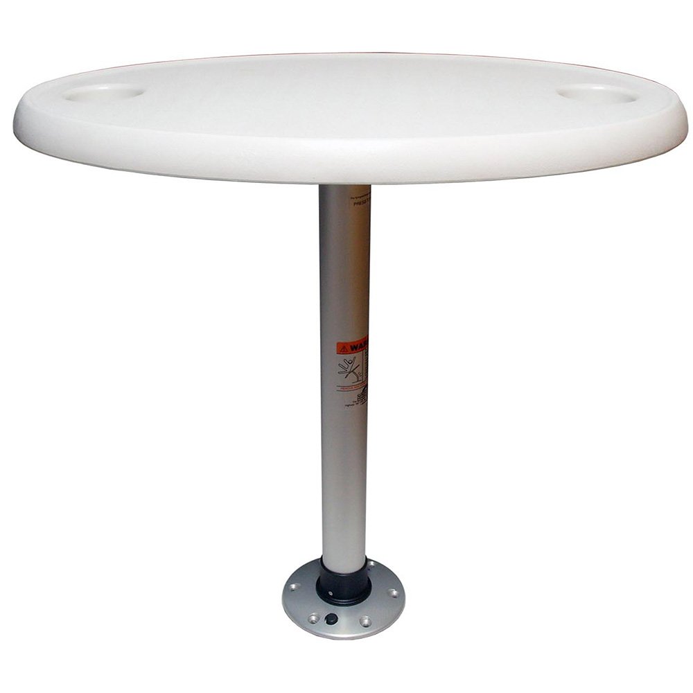 99004XL.jpg Springfield White Oval Table Package - 18" x 30" Threadlock - Image 1