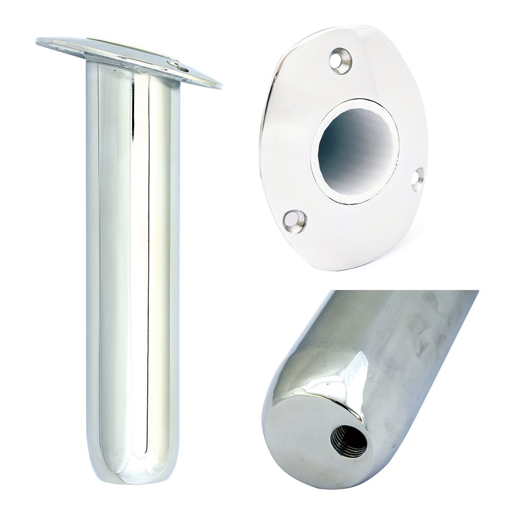 63634XL.jpg Tigress Oval Head Closed Base Rod Holder - 0° - 9" - Image 1